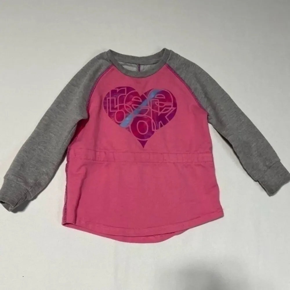 Reebok Pink Sweatshirt Top Girls Size 2T long sleeve